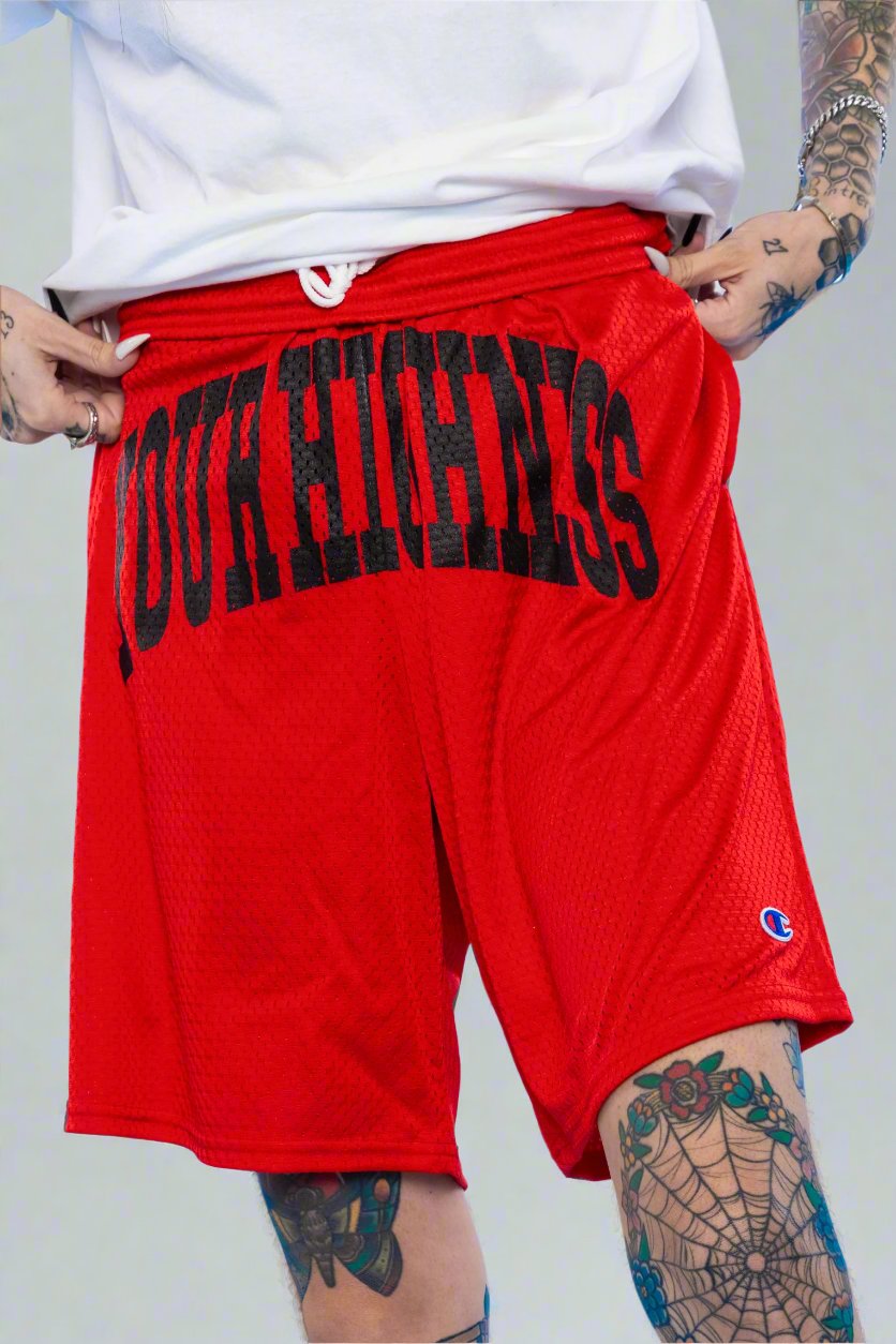 Graduate Logo Mesh Shorts Red