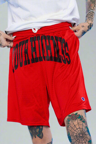 Graduate Logo Mesh Shorts Red