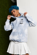 Wake & Bake Blue Tie Dye Hoodie, alternate view 4