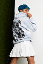 Wake & Bake Blue Tie Dye Hoodie, alternate view 6