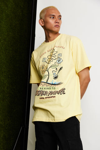 High Grade Flower S/S Tee Light/Pastel Yellow