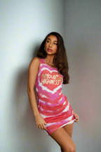Groovy Baby Red Tie Dye Heart Midi Dress