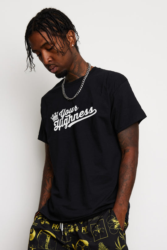 Crown Logo Tee Black/White