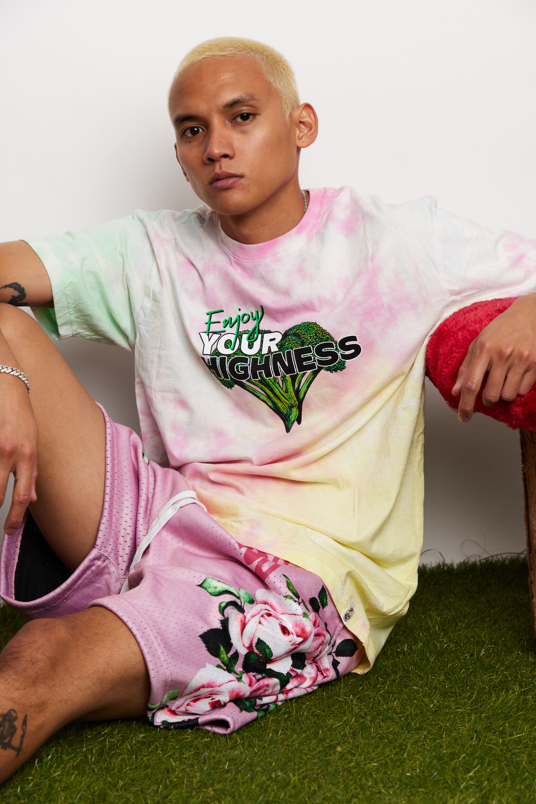 Broccoli Blotch Dye Tee