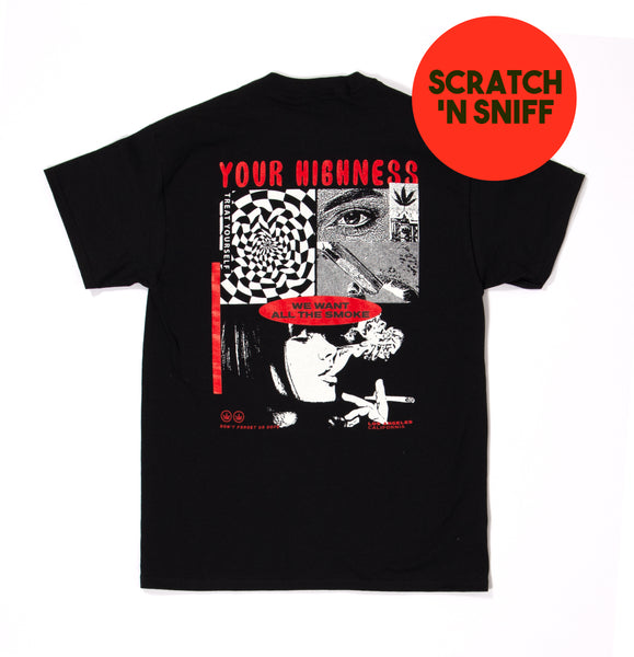 All The Smoke Tee Scratch N Sniff Tee Black