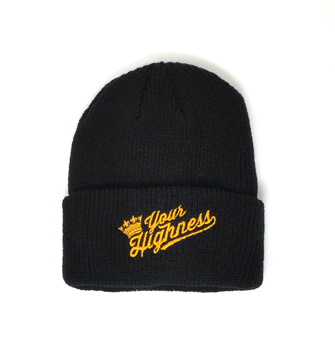 Crown Logo Beanie Black/Gold